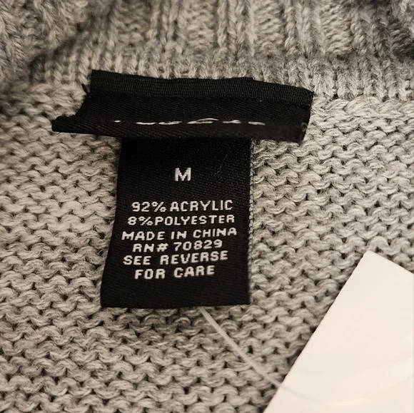 RUE 21 Dress Cable Detail Knit Sweater Gray M - Picture 14 of 15